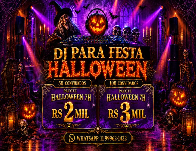 tabela de preço de dj para festa halloween em São Paulo - Padoma Eventos