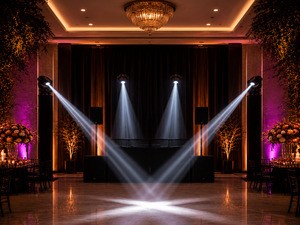 Iluminação cênica LED para decoração de ano novo - Padoma Eventos