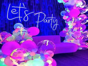 Efeito neon para festa de réveillon em SP - Padoma Eventos
