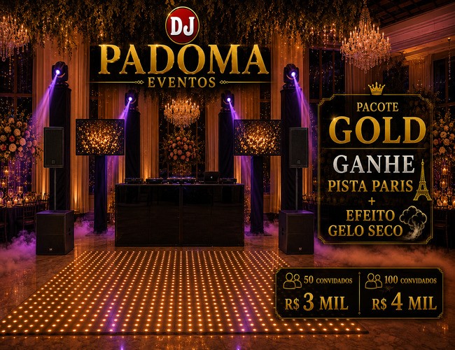 Pacote DJ completo com Pista Paris e Efeito Gelo Seco a partir de R$ 3 mil - Padoma Eventos