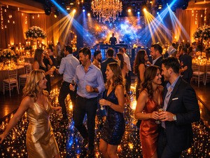 Pista Paris iluminada para festa de formatura - Padoma Eventos