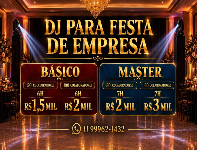 tabela de preço de dj em São Paulo para festa de confraternização de empresa - Padoma Eventos