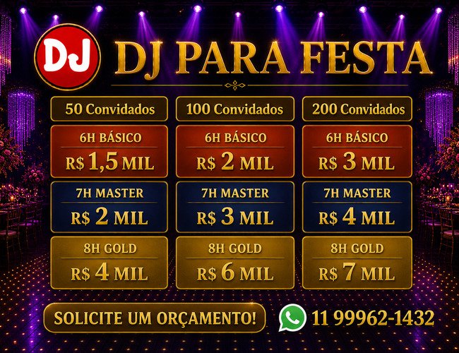 tabela de preço de dj em São Paulo - Padoma Eventos